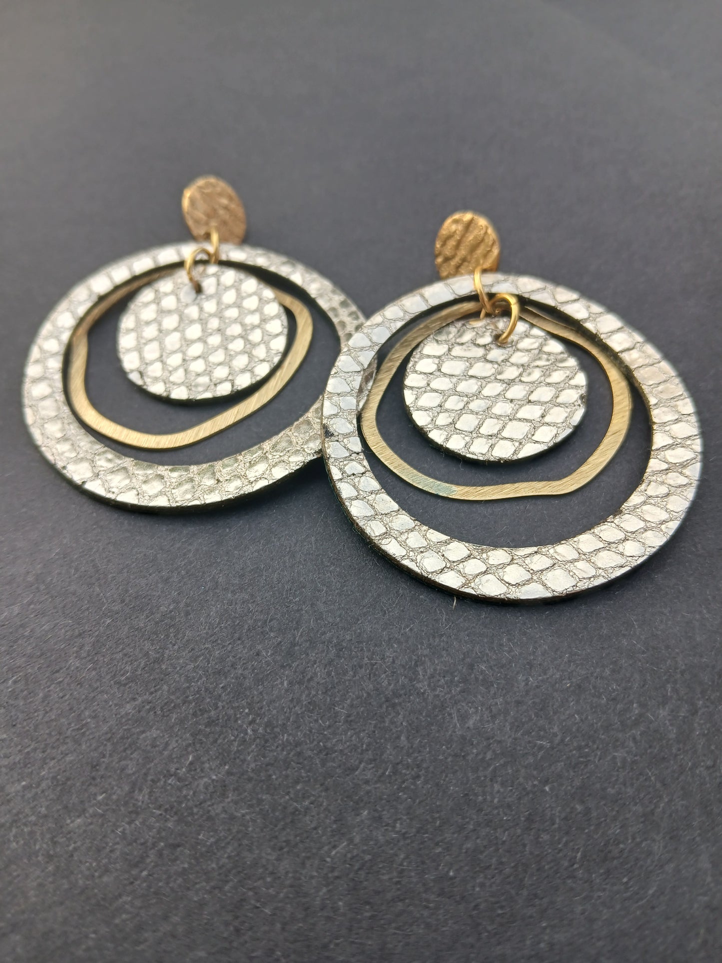 Boucles d'oreilles - PLANET - argent brillant