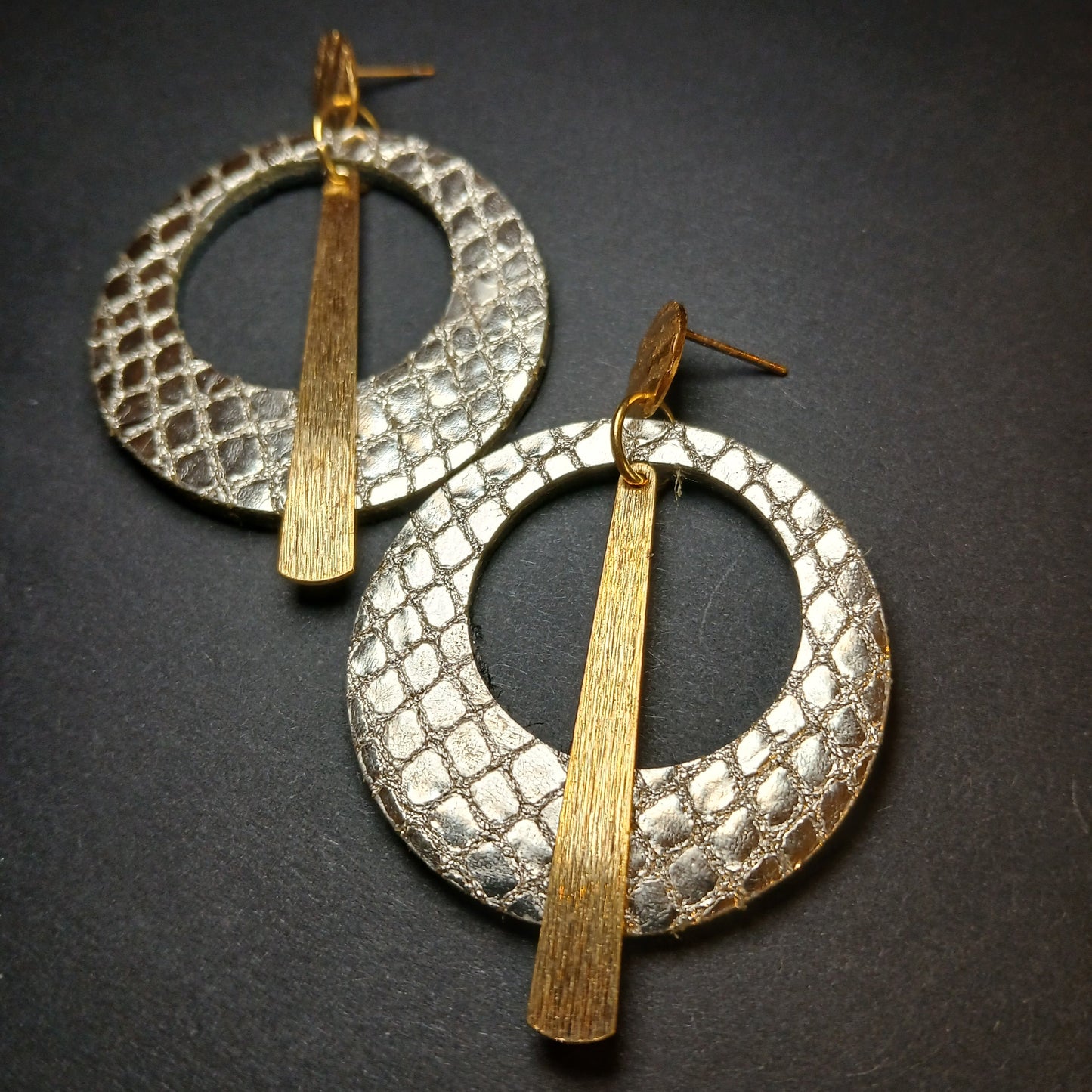 Boucles d'oreilles - ECLIPSE argent crocro