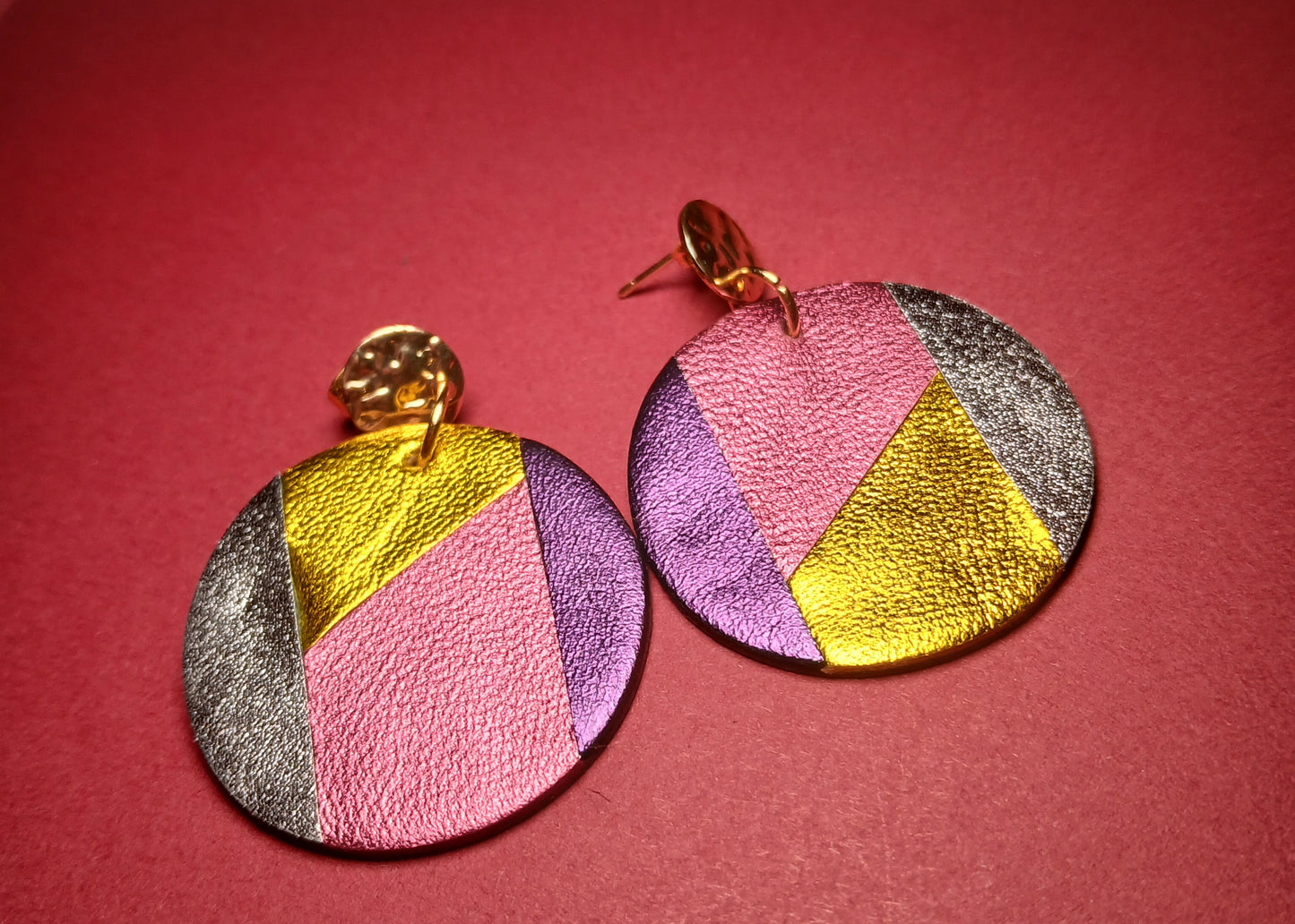 Boucles d'oreilles - PLEINE-LUNE multicolore