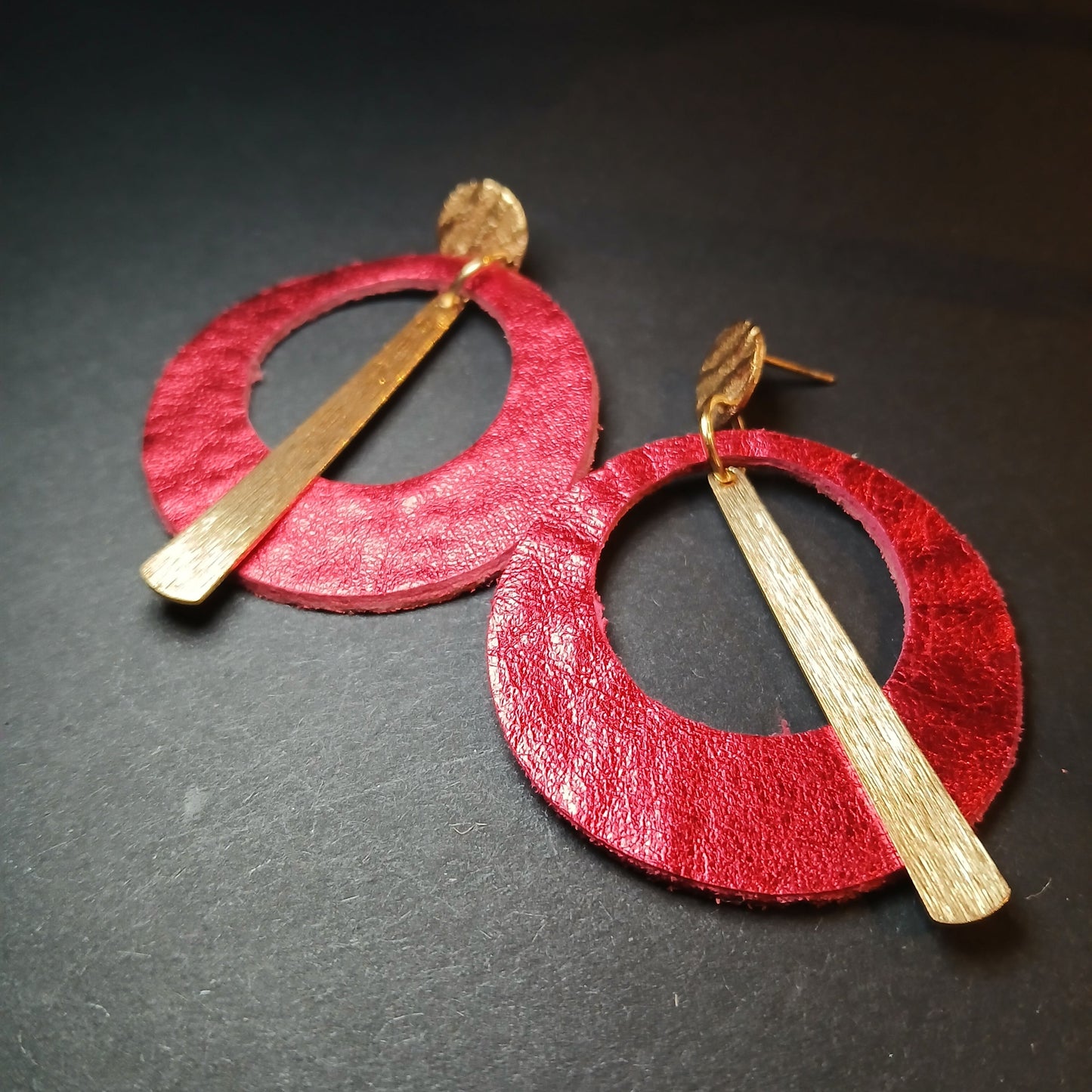 Boucles d'oreilles - ECLIPSE rouge