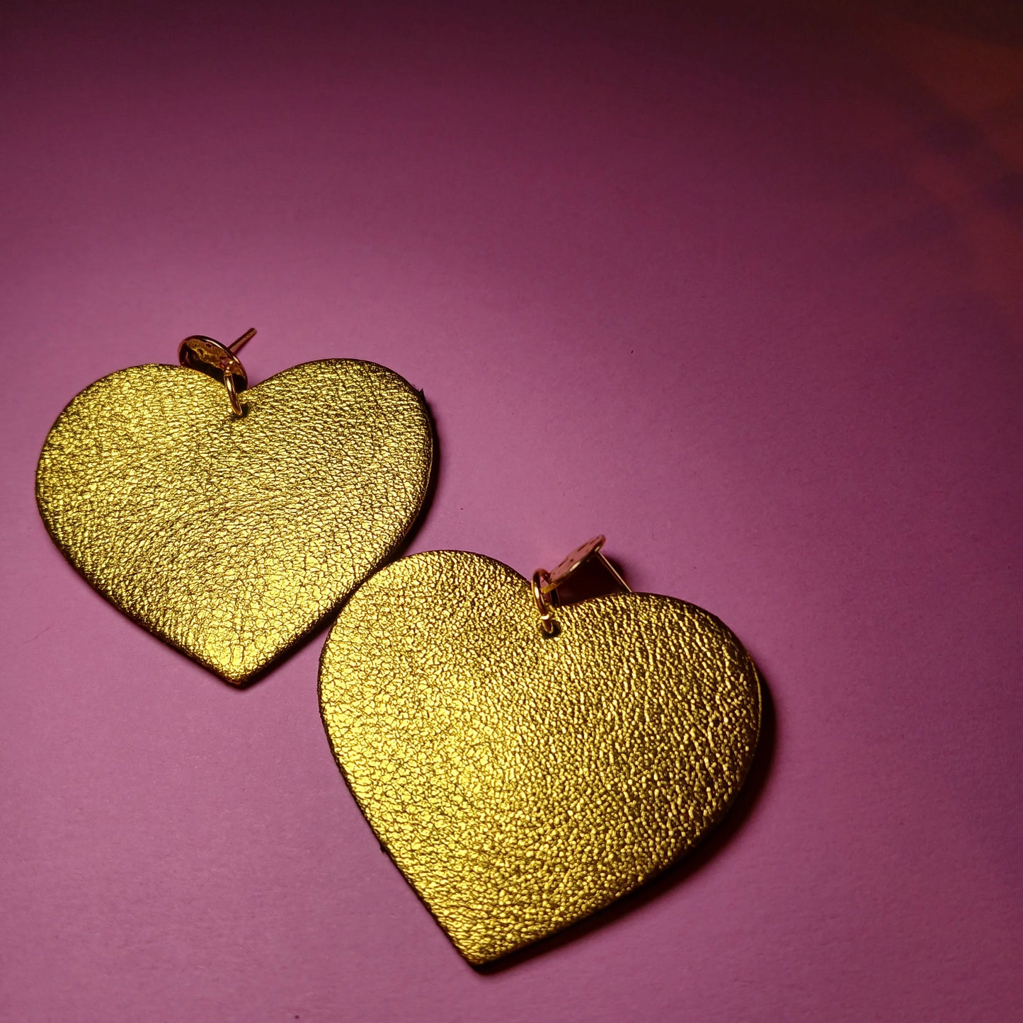 Boucles d'oreilles - COEURS jaune