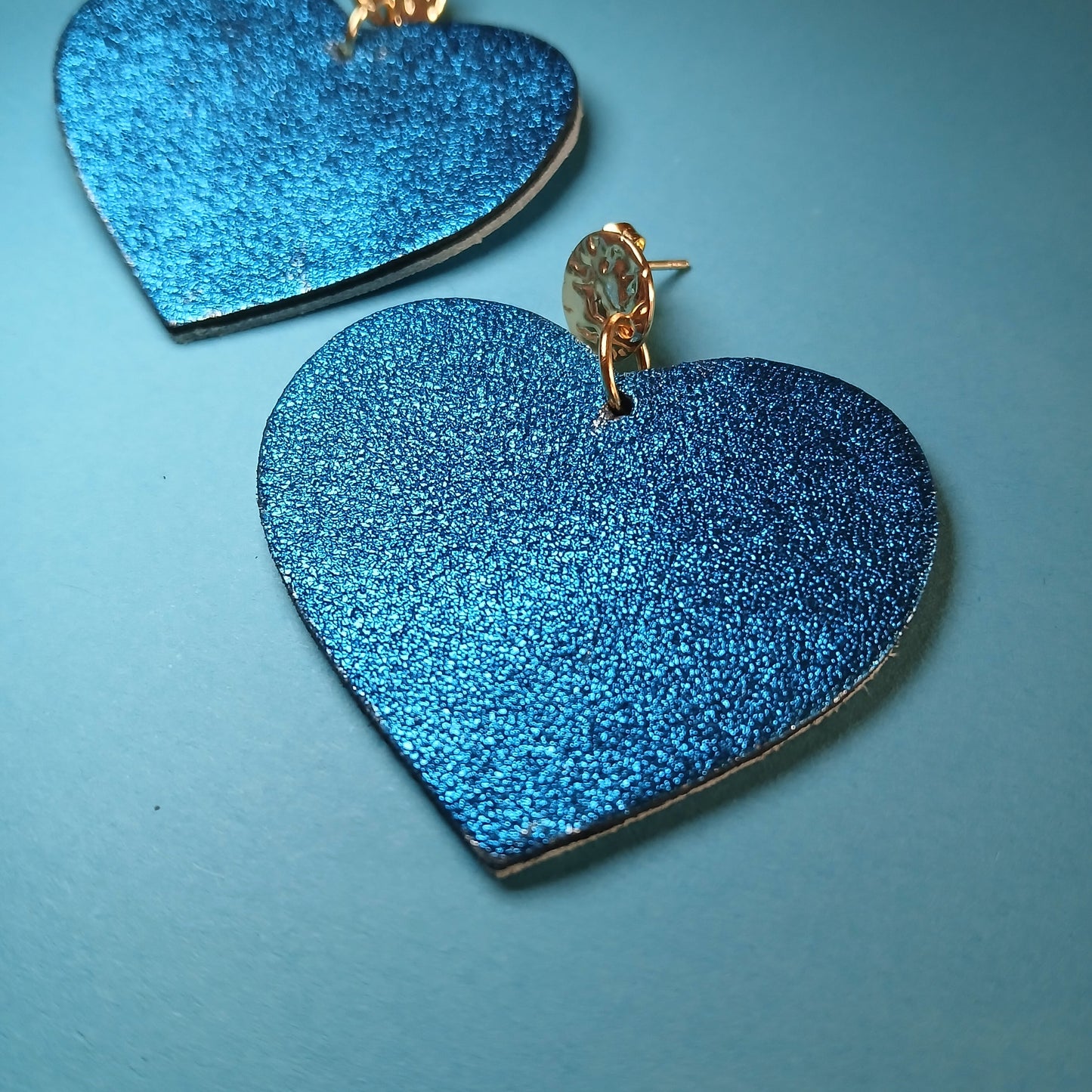 Boucles d'oreilles - COEURS bleue