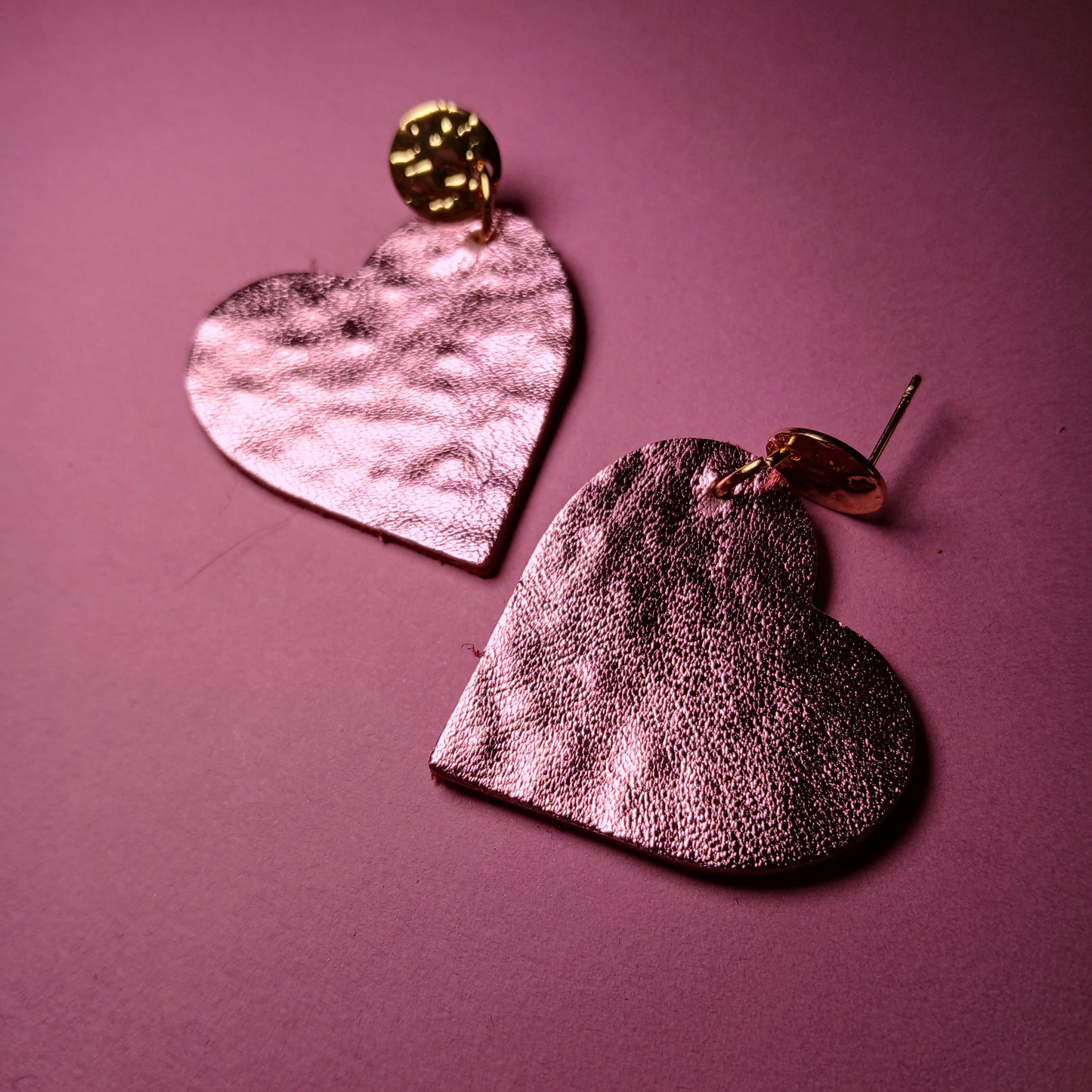 boucles d'oreilles , LES CYGNES rose
