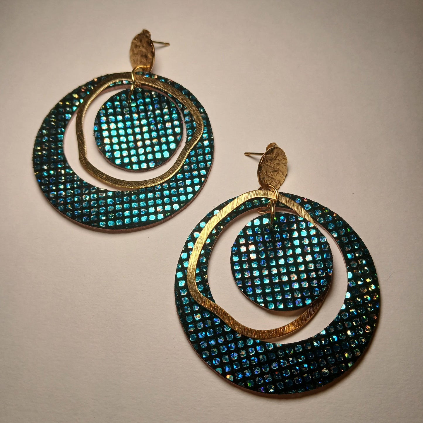 Boucles d'oreilles PLANET pailettes