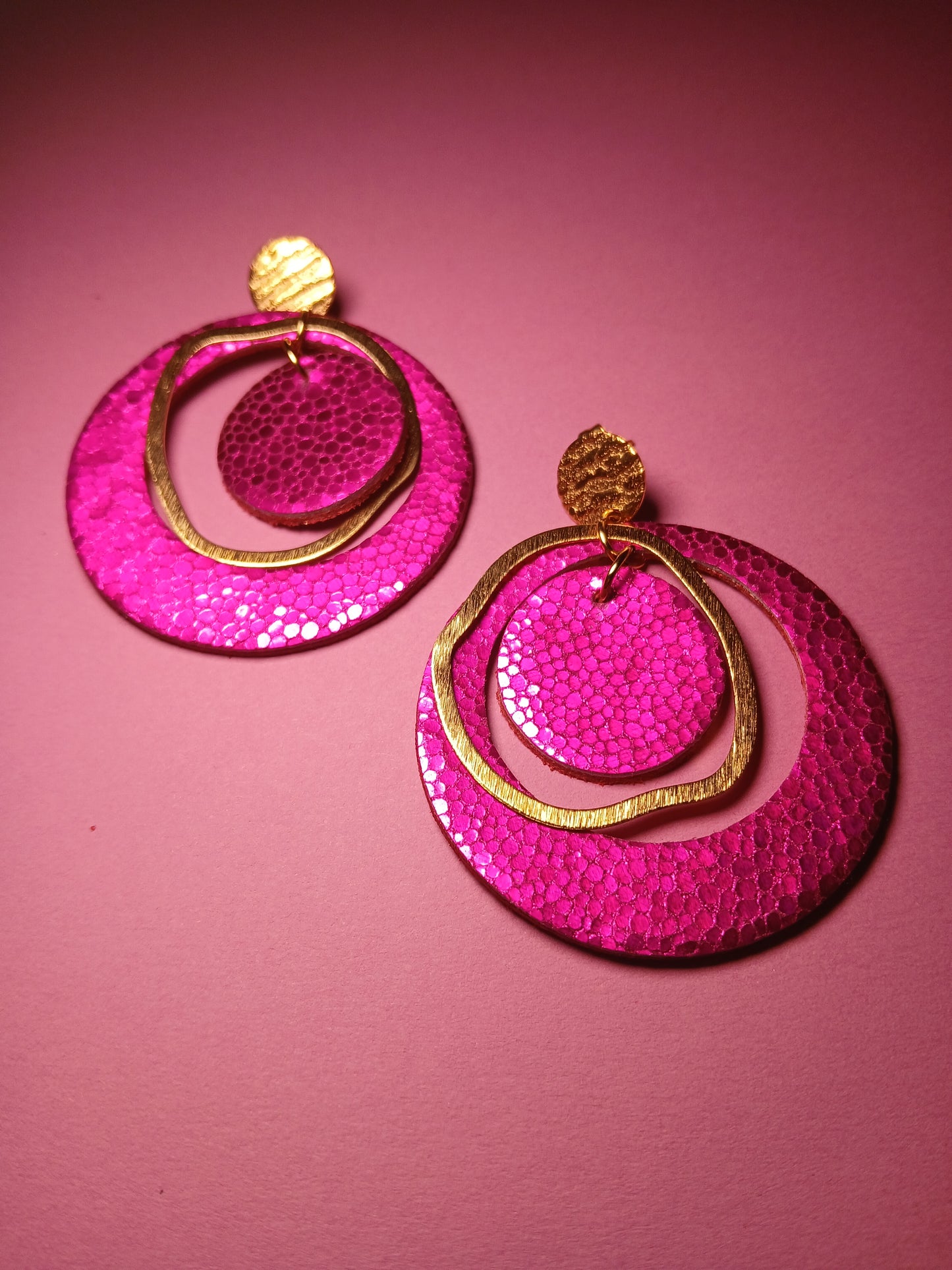 Boucles d'oreilles PLANET rose