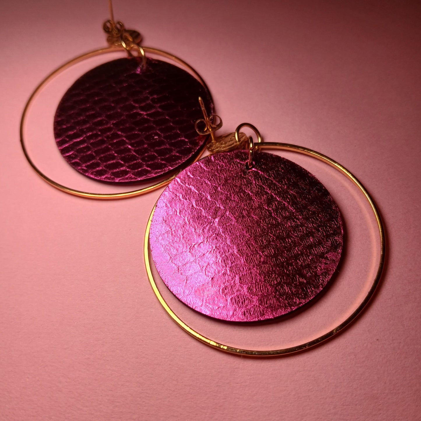 boucles d'oreilles TOURBILLON rose écaille