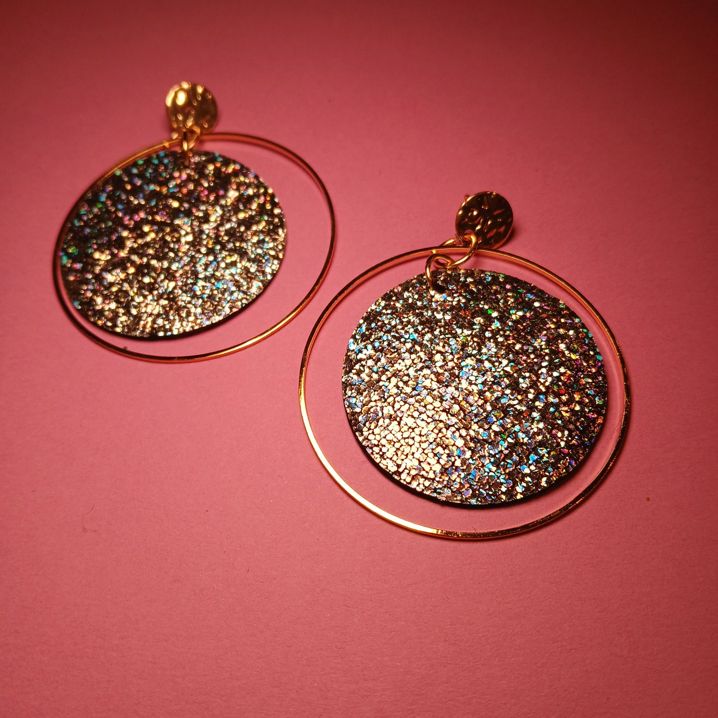 boucles d'oreilles TOURBILLON paillettes