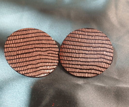 Boucles d'oreilles - DEMI LUNE rayure