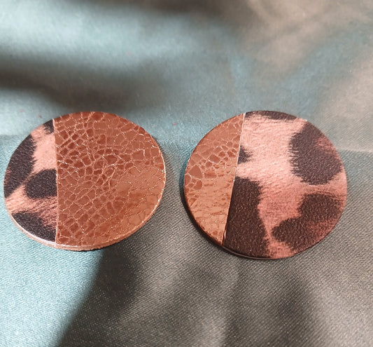 Boucles d'oreilles - DEMI LUNE zebré