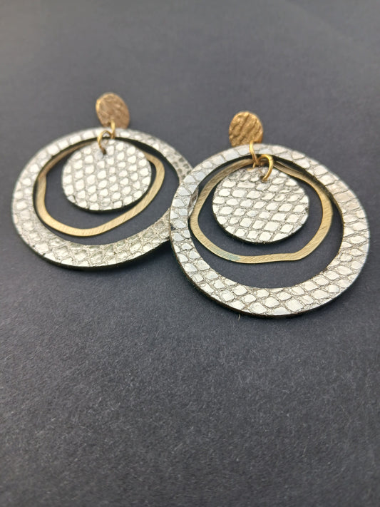 Boucles d'oreilles - PLANET - argent brillant
