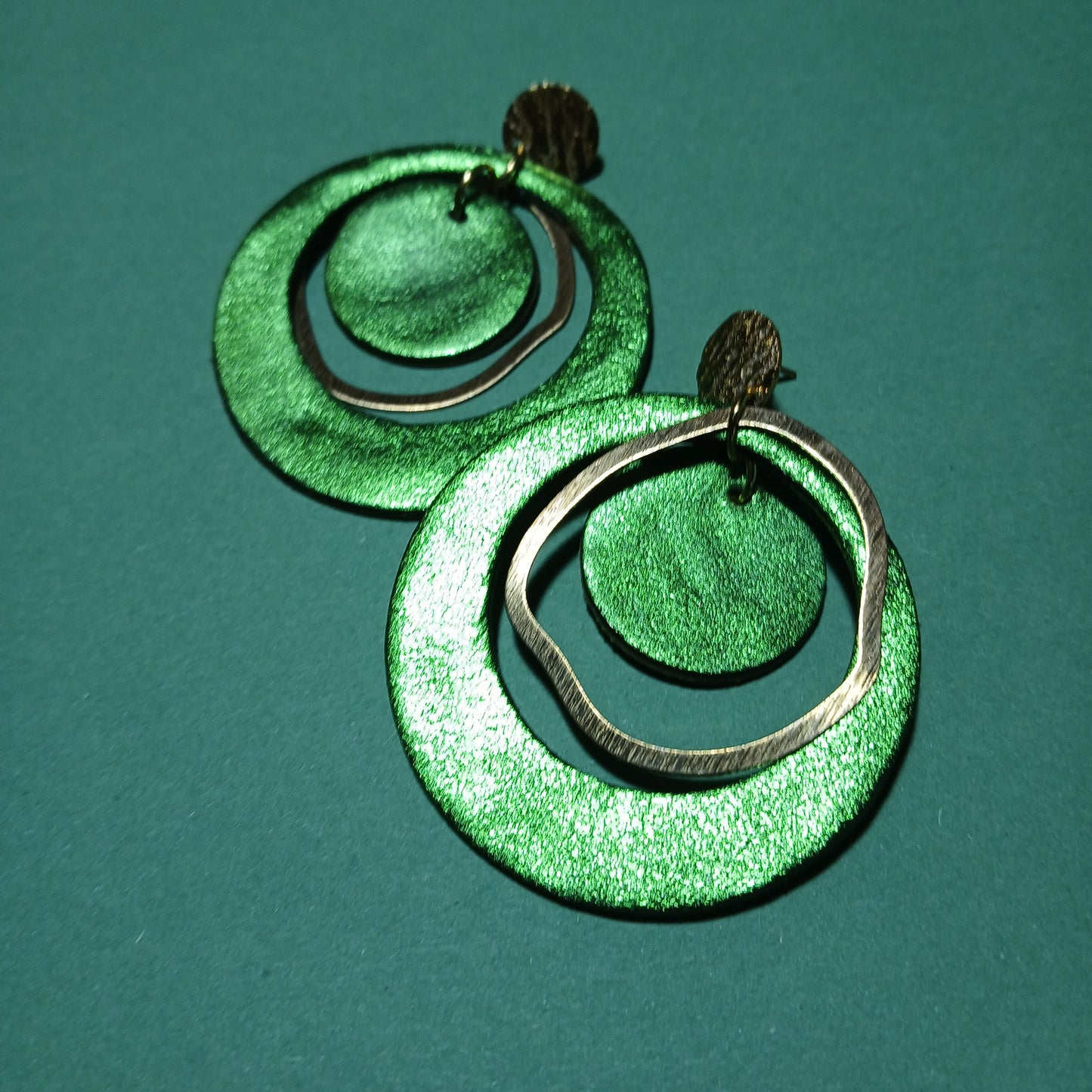 Boucles d'oreilles  PLANET vert