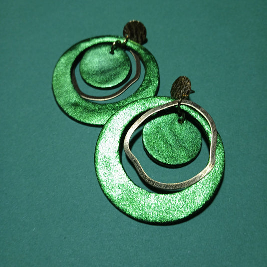 Boucles d'oreilles  PLANET vert