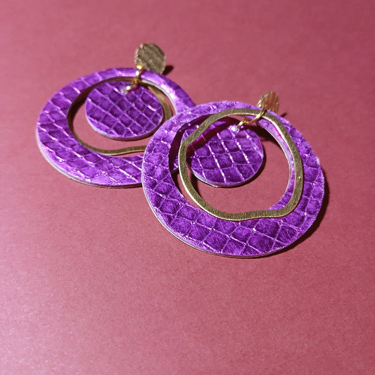 Boucles d'oreilles  PLANET rose