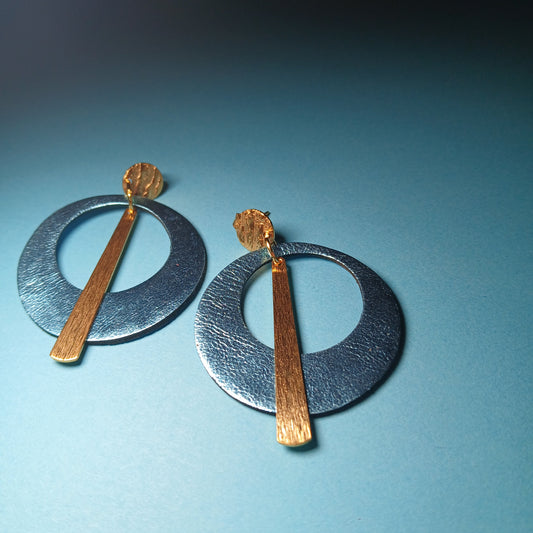 Boucles d'oreilles - ECLIPSE bleu pastel