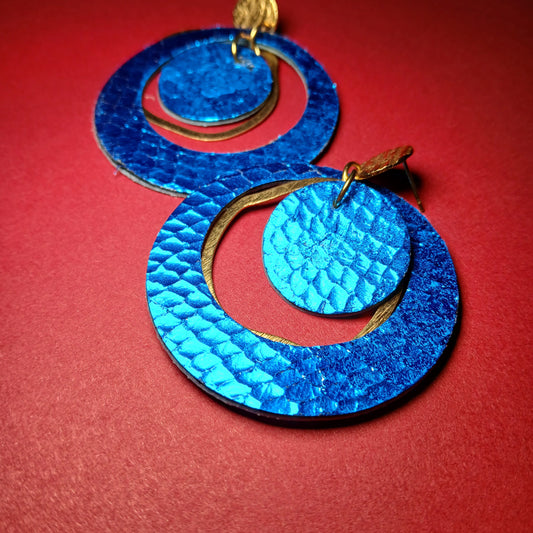 Boucles d'oreilles  PLANET MODELE bleu crocro