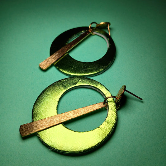 Boucles d'oreilles - ECLIPSE vert pomme