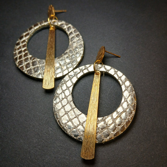 Boucles d'oreilles - ECLIPSE argent crocro