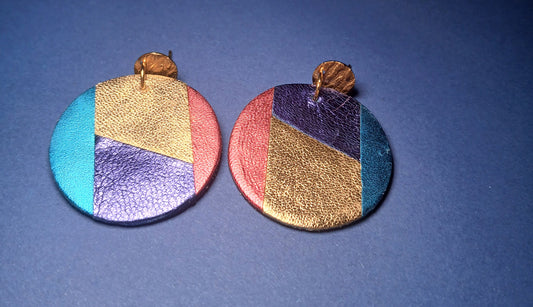 Boucles d'oreilles - PLEINE-LUNE multicolore