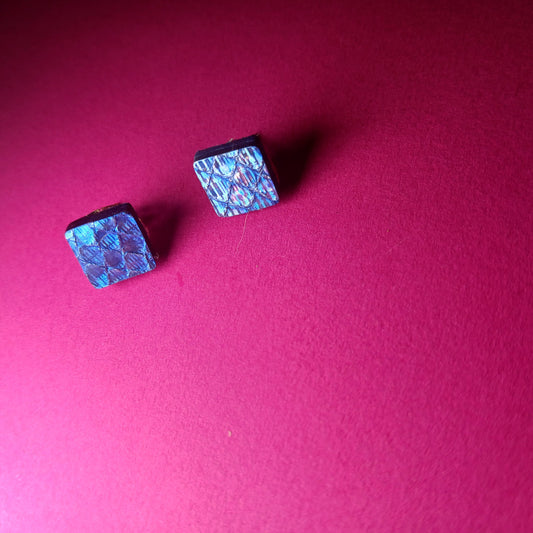 boucles d'oreilles , MINI bleu sirène