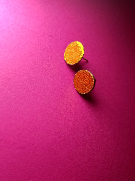 boucles d'oreilles , MINI jaune scintillant