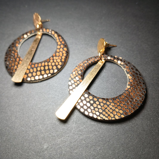 Boucles d'oreilles - ECLIPSE petit pois or