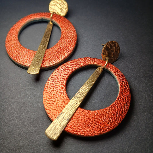 Boucles d'oreilles - ECLIPSE orange