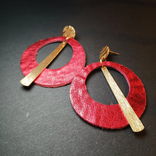 Boucles d'oreilles - ECLIPSE rouge