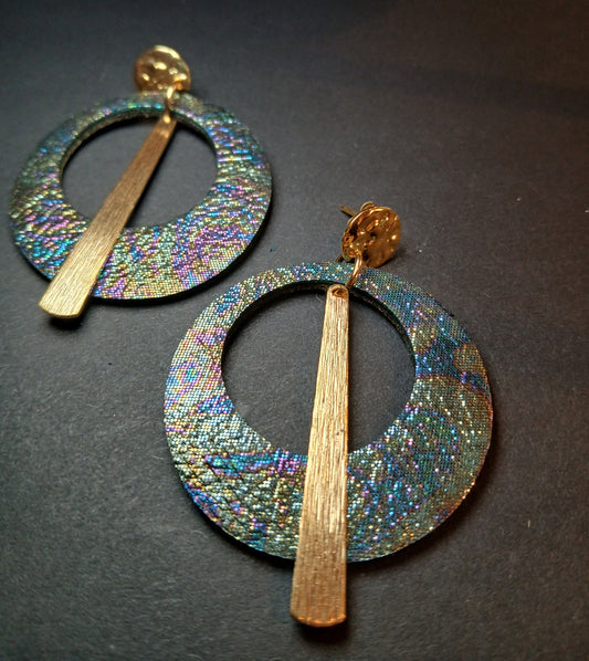 Boucles d'oreilles - ECLIPSE vert multicolore