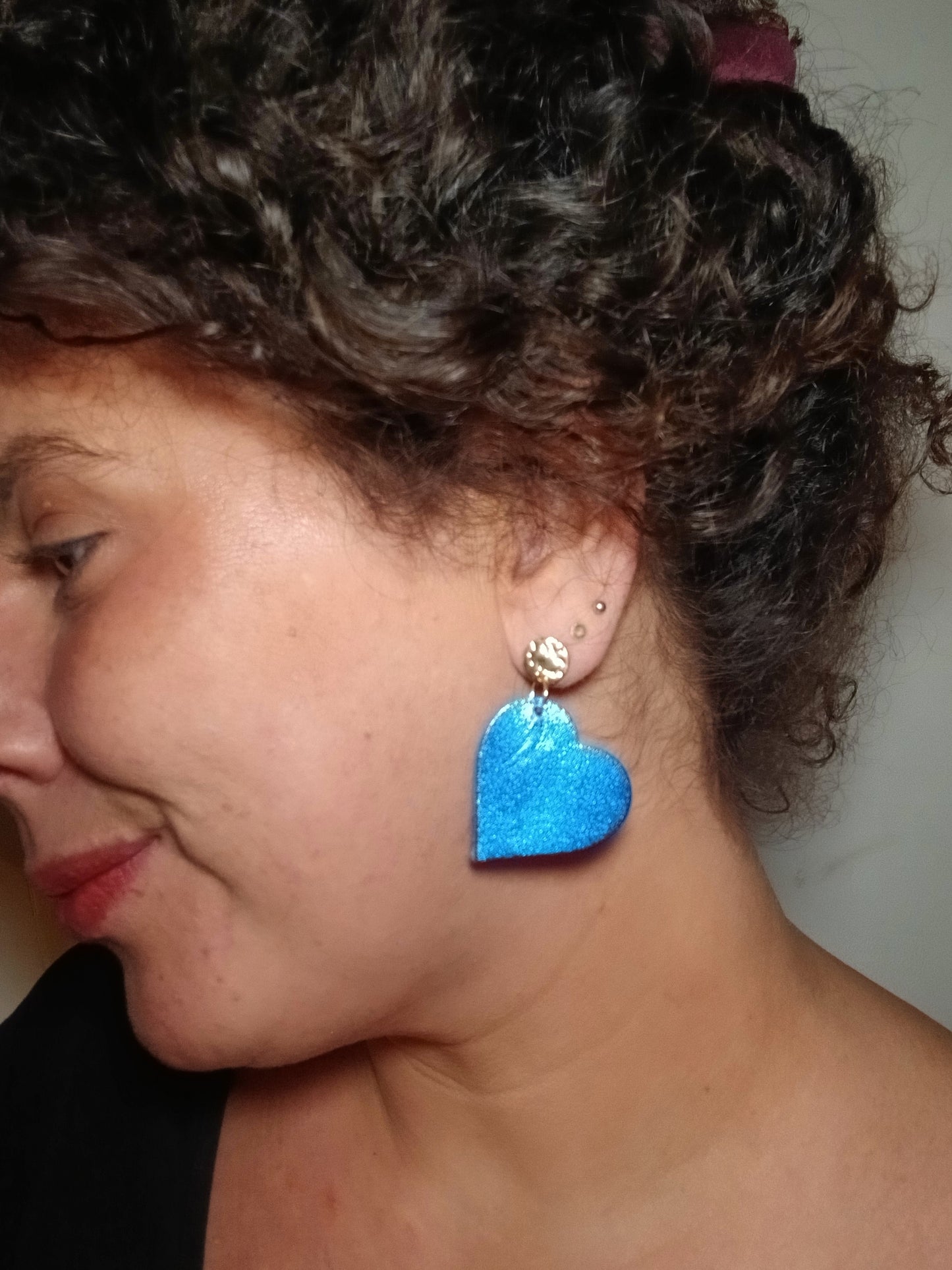 boucles d'oreilles , LES CYGNES rose