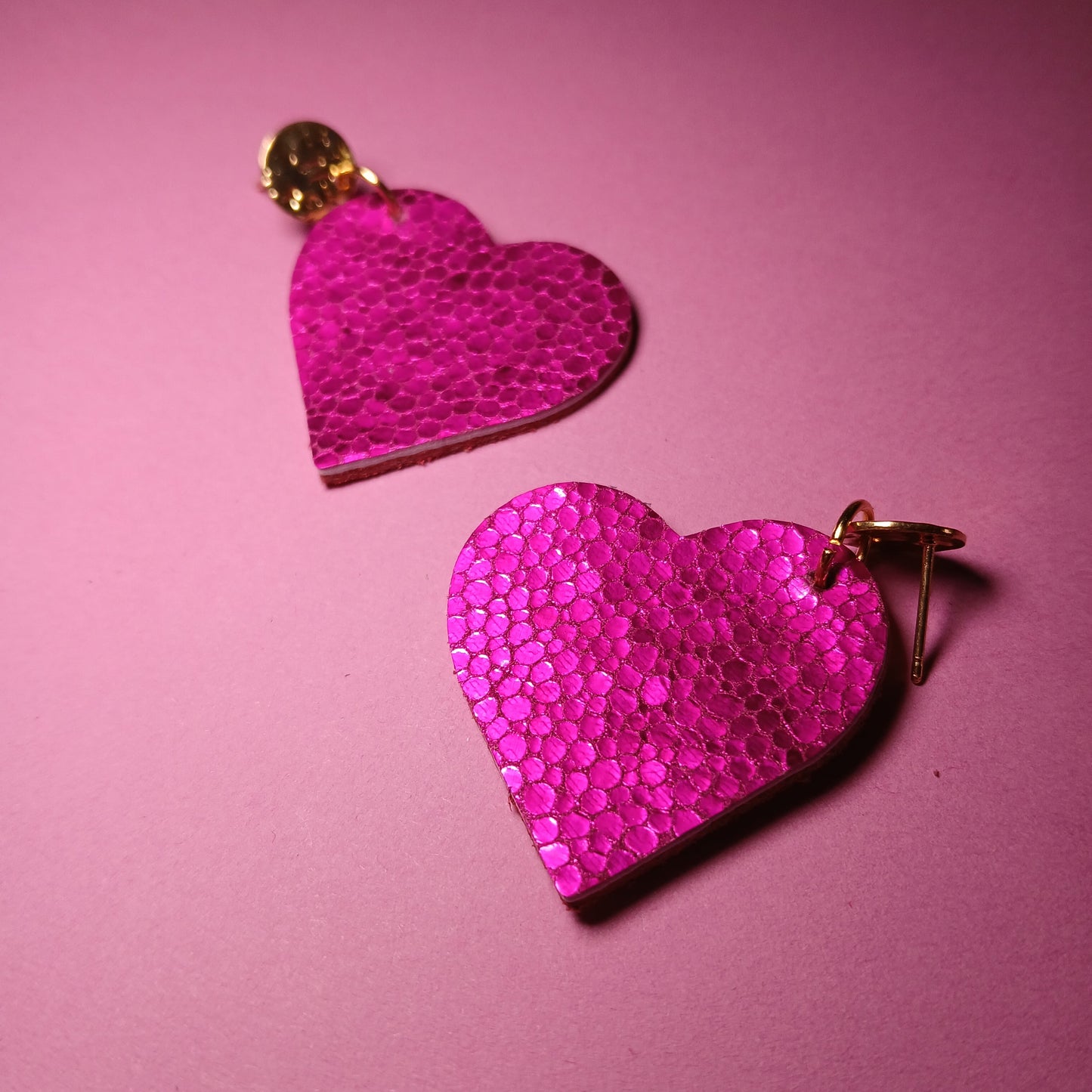 boucles d'oreilles , LES CYGNES rose