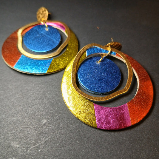 boucles d'oreilles "SIRIUS" Multicolore