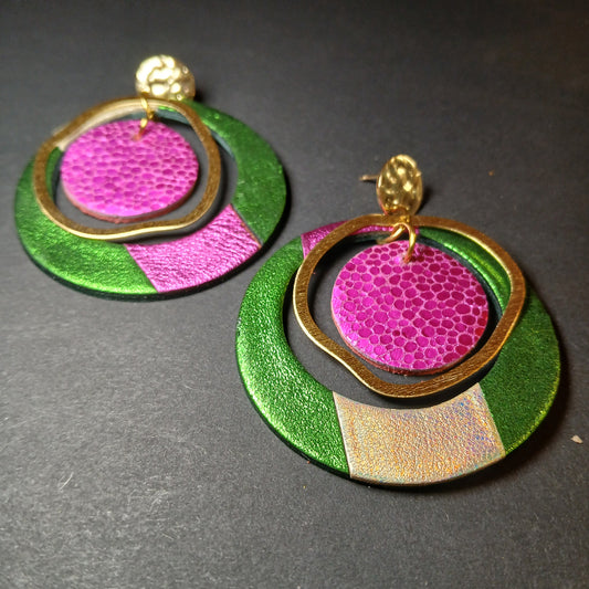 boucles d'oreilles "SIRIUS" vert