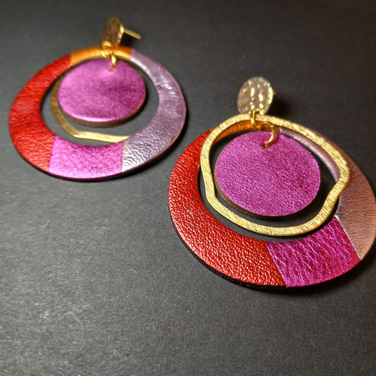 boucles d'oreilles "SIRIUS" rose