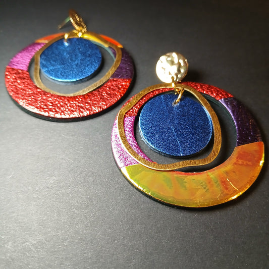 boucles d'oreilles "SIRIUS" Multicolore
