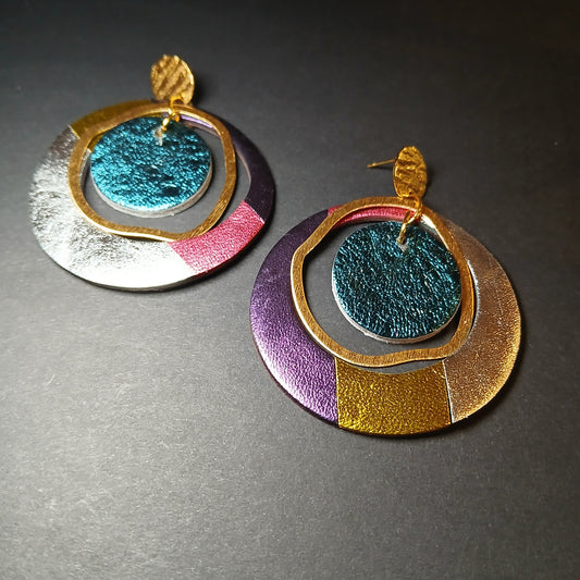 boucles d'oreilles "SIRIUS" ton violine