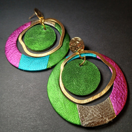 boucles d'oreilles "SIRIUS" multicolore