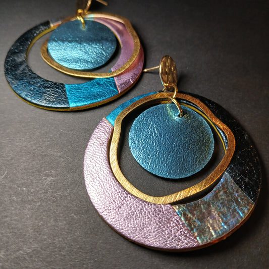 boucles d'oreilles "SIRIUS" ton bleue