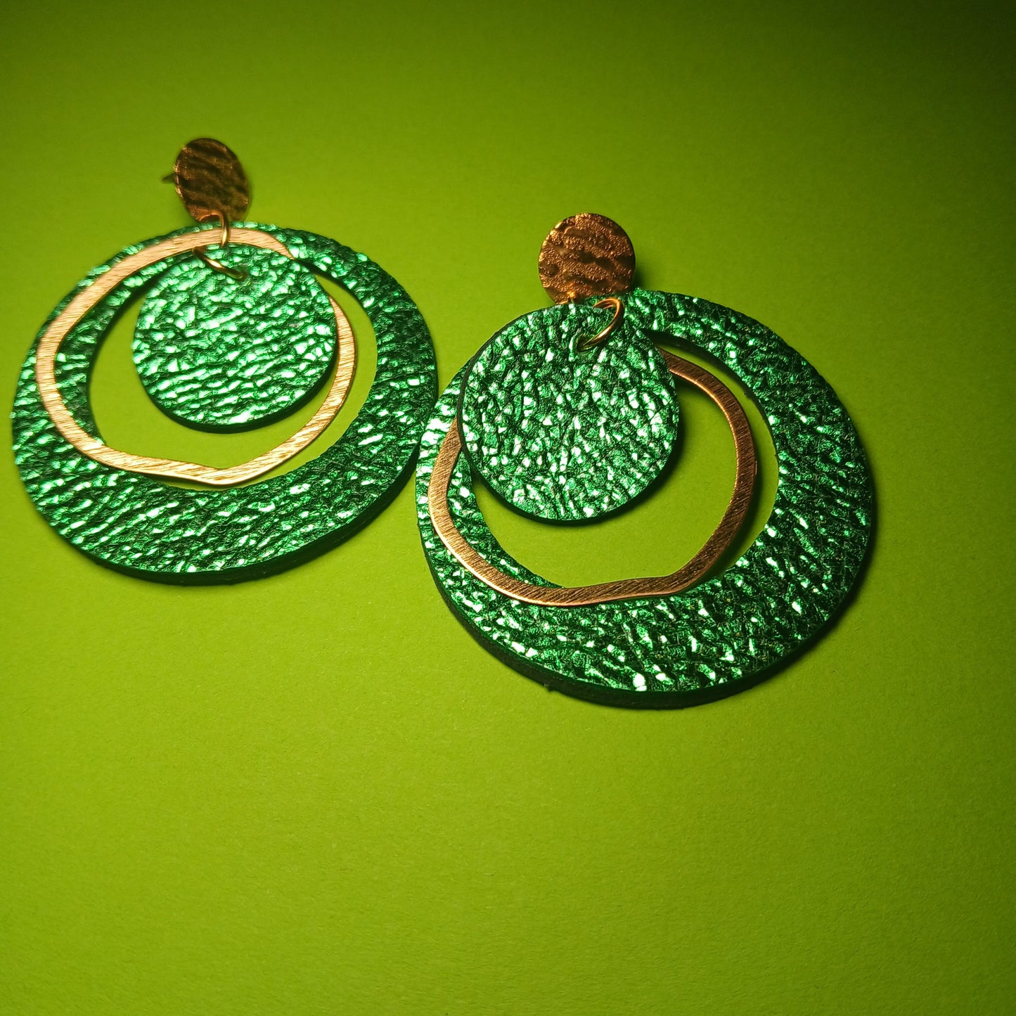 Boucles d'oreilles  PLANET vert