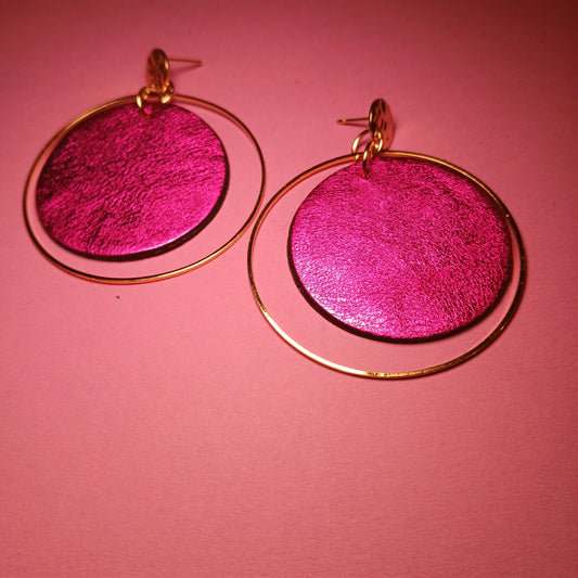 boucles d'oreilles TOURBILLON rose
