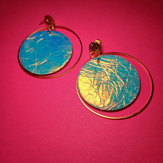 boucles d'oreilles TOURBILLON holographique