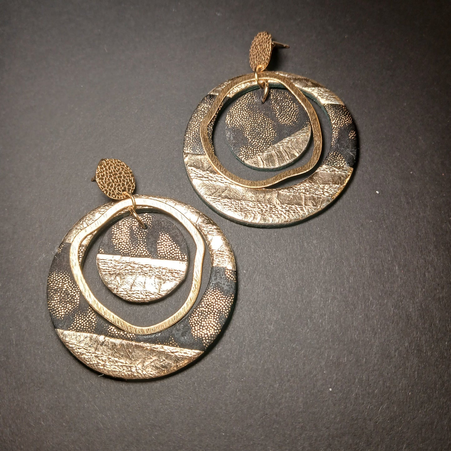 boucles d'oreilles "SIRIUS" léopard or