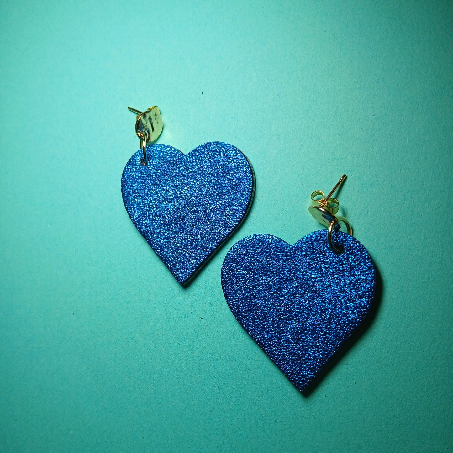 boucles d'oreilles , LES CYGNES bleue