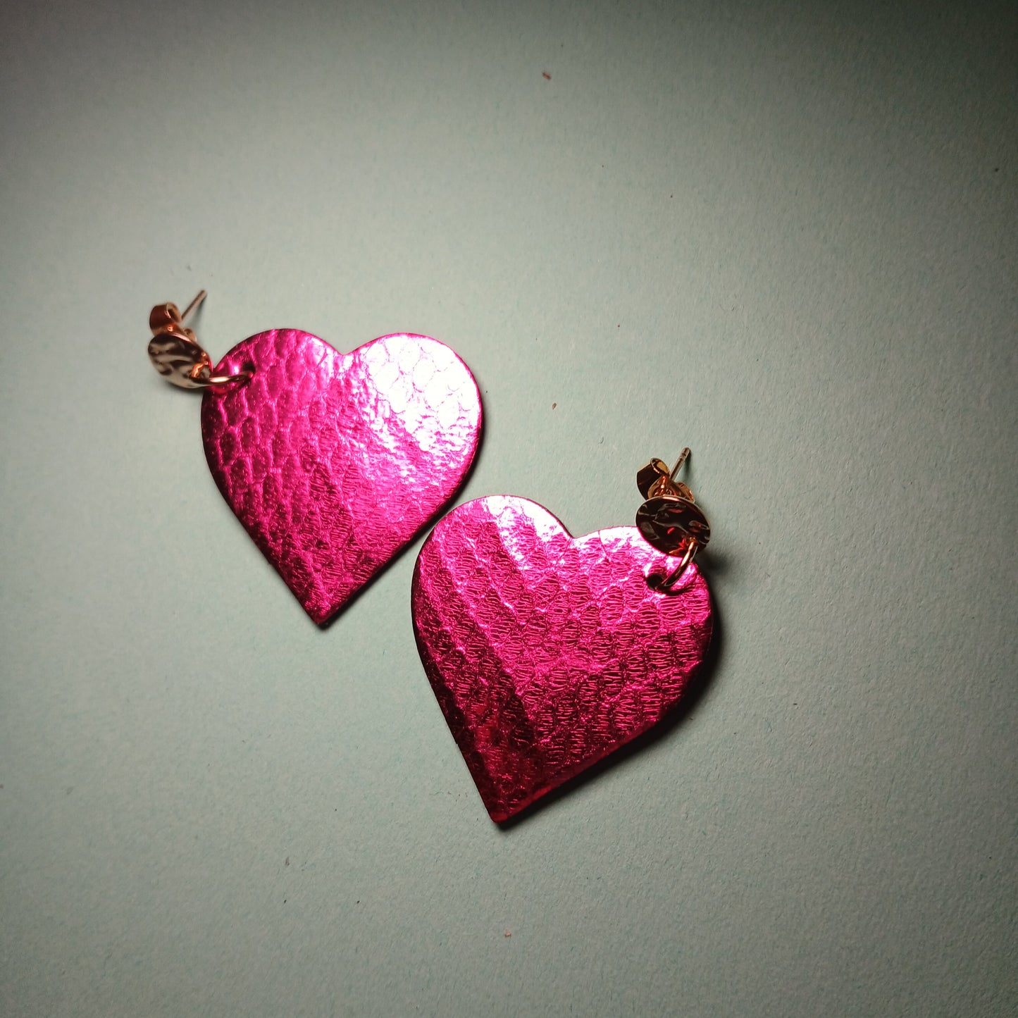 boucles d'oreilles , LES CYGNES rose