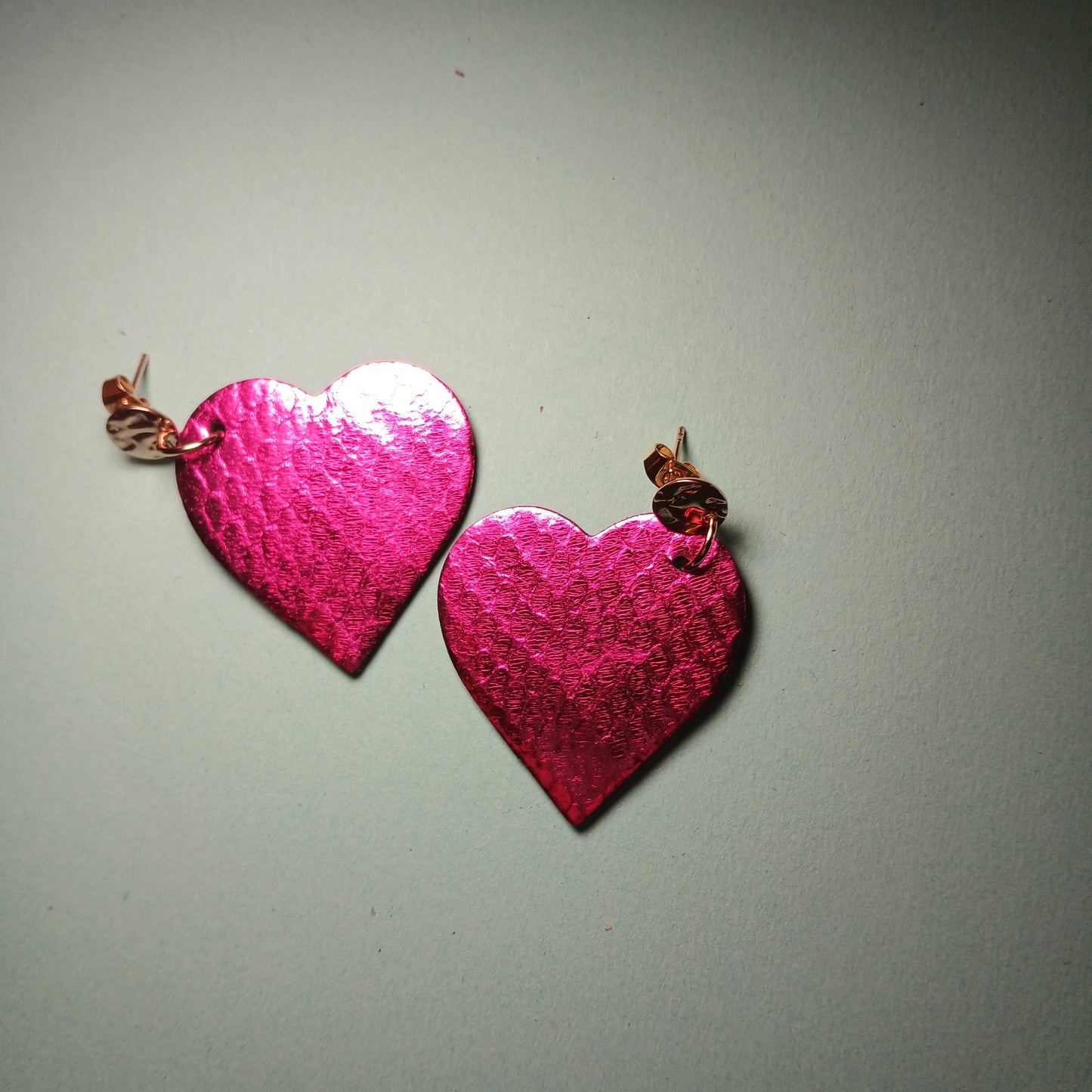 boucles d'oreilles , LES CYGNES rose