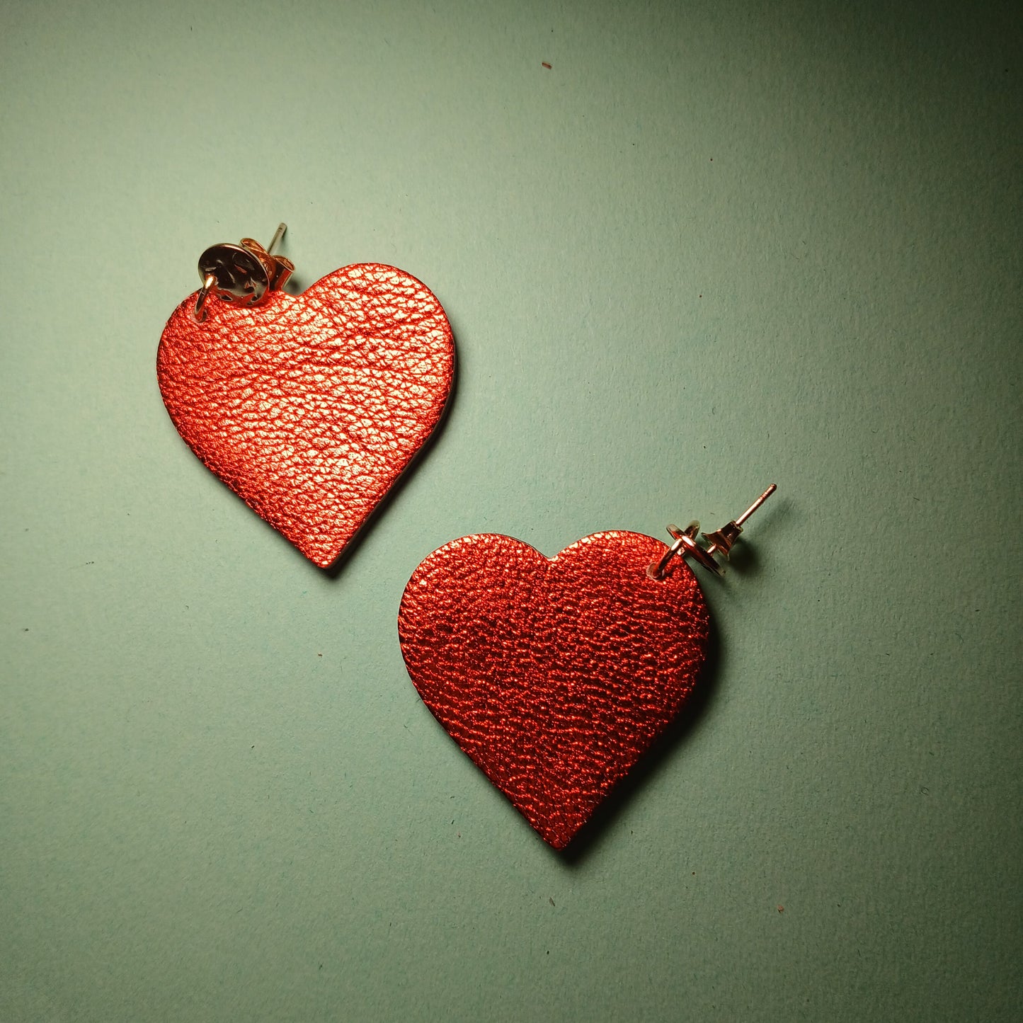 boucles d'oreilles , LES CYGNES orange