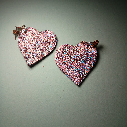 boucles d'oreilles , LES CYGNES paillettes