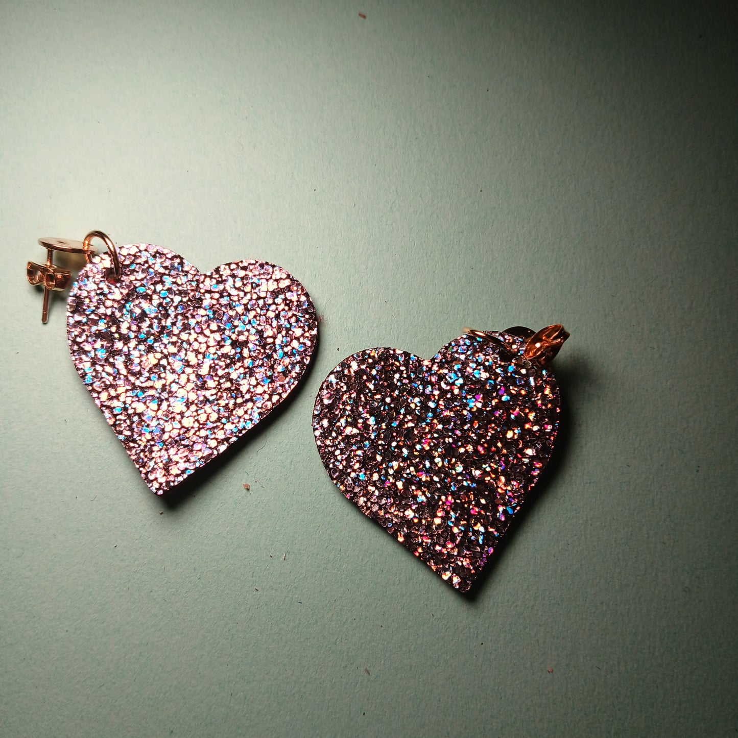 boucles d'oreilles , LES CYGNES paillettes