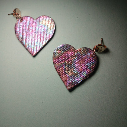 boucles d'oreilles , LES CYGNES multicolore