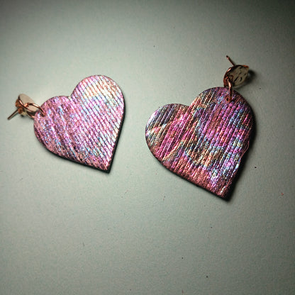 boucles d'oreilles , LES CYGNES multicolore