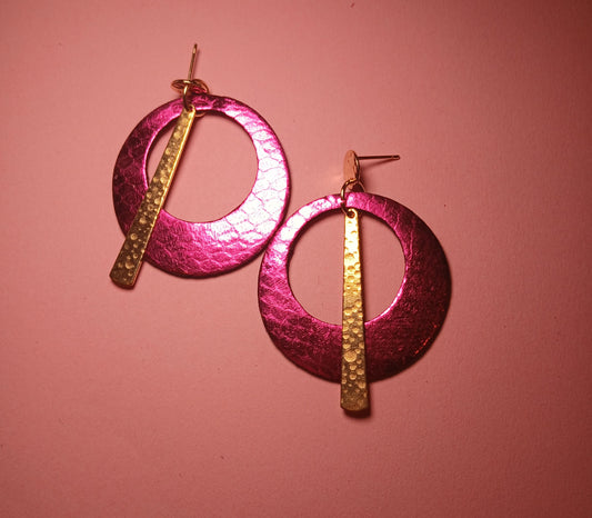 Boucles d'oreilles - ECLIPSE rose écailles